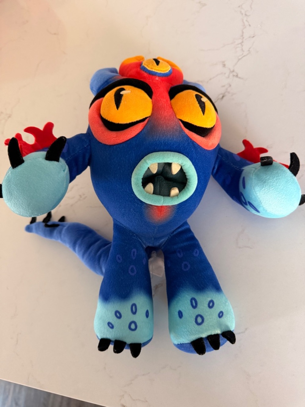 Disney Blue Aqua Red Three-Eyed Monster Plush Big Hero 6 FRED
